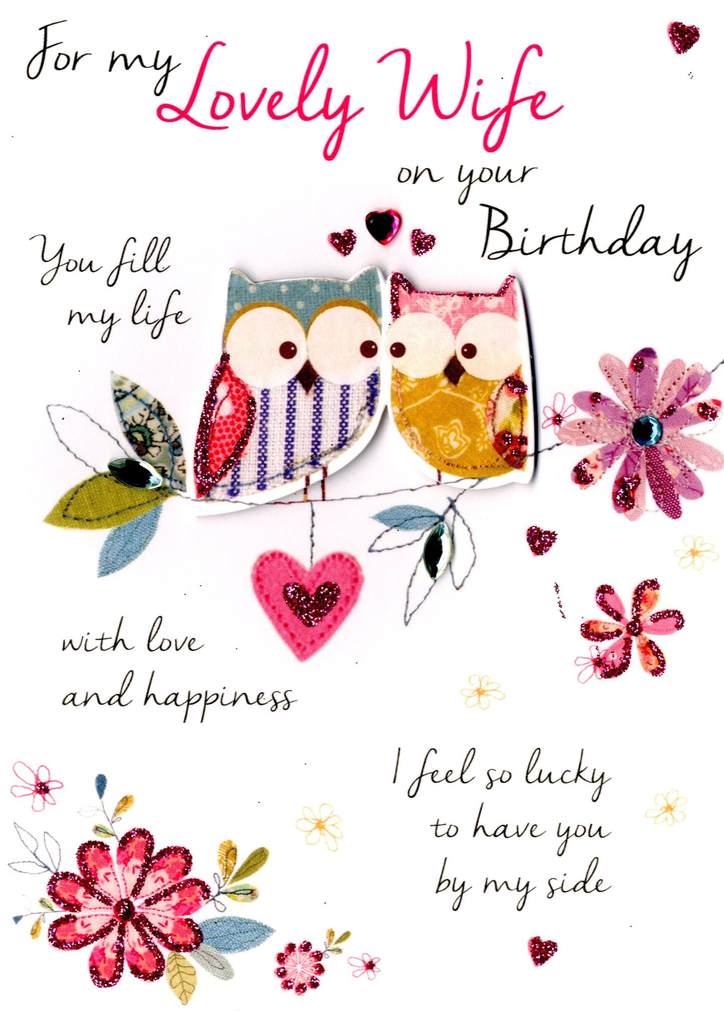 Birthday Cards For Wife
 Lovely Wife Birthday Greeting Card