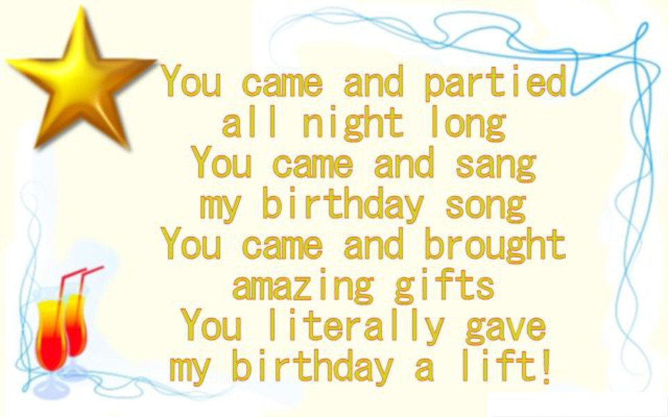 Birthday Celebration Quotes
 Thank You Messages for ing to my Birthday Party