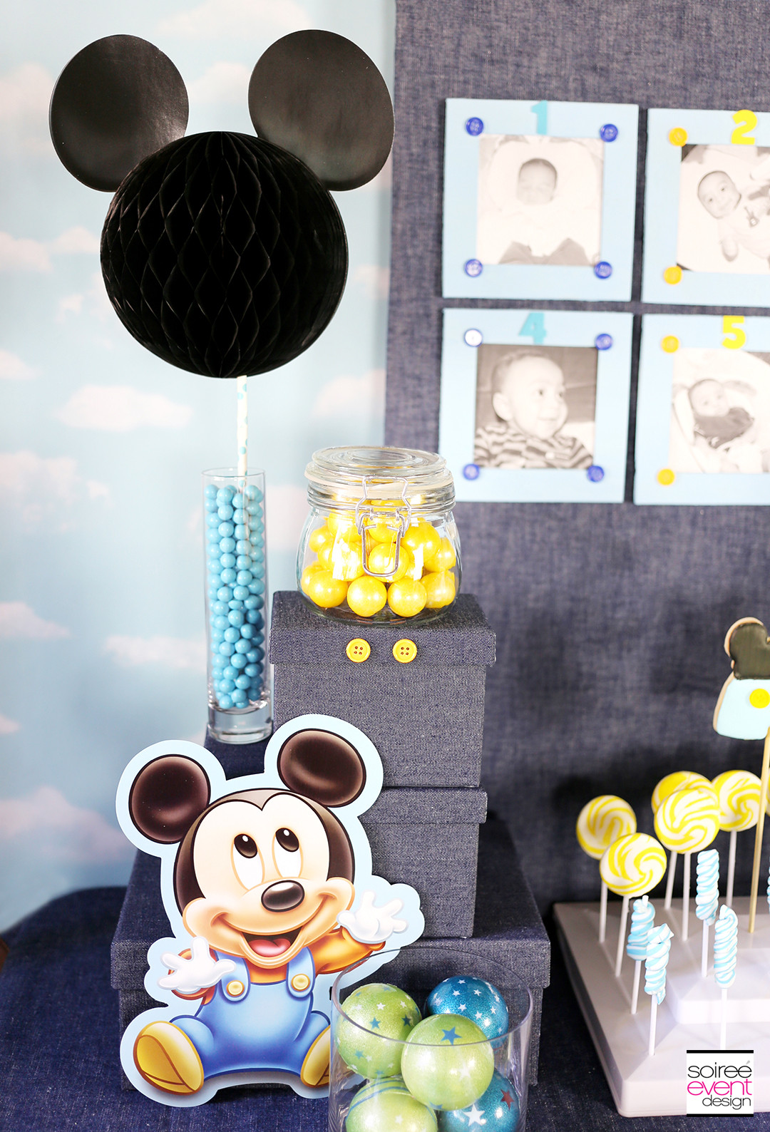Birthday Decorations Pinterest
 Mickey Mouse First Birthday Party Ideas Soiree Event Design