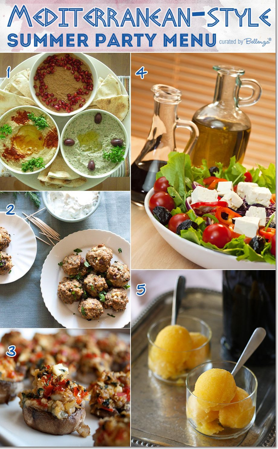 Birthday Dinner Menu Ideas
 Menu Ideas for Hosting a Mediterranean style Summer Party