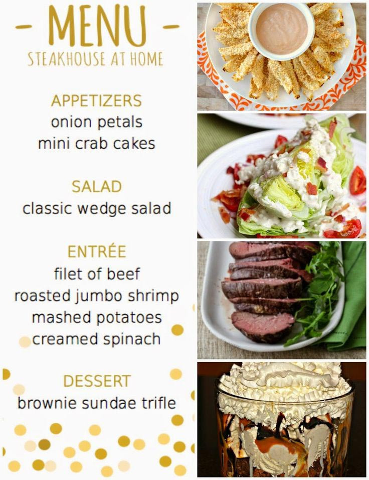 Birthday Dinner Menu Ideas
 Themed Dinner Party Menus