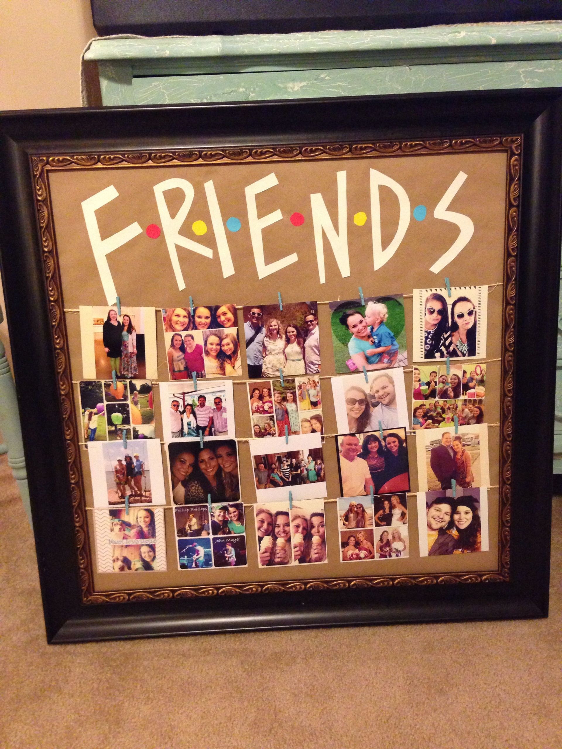 Birthday Gift Ideas For Best Friend Girl
 Friends tv show picture frame diy party ideas