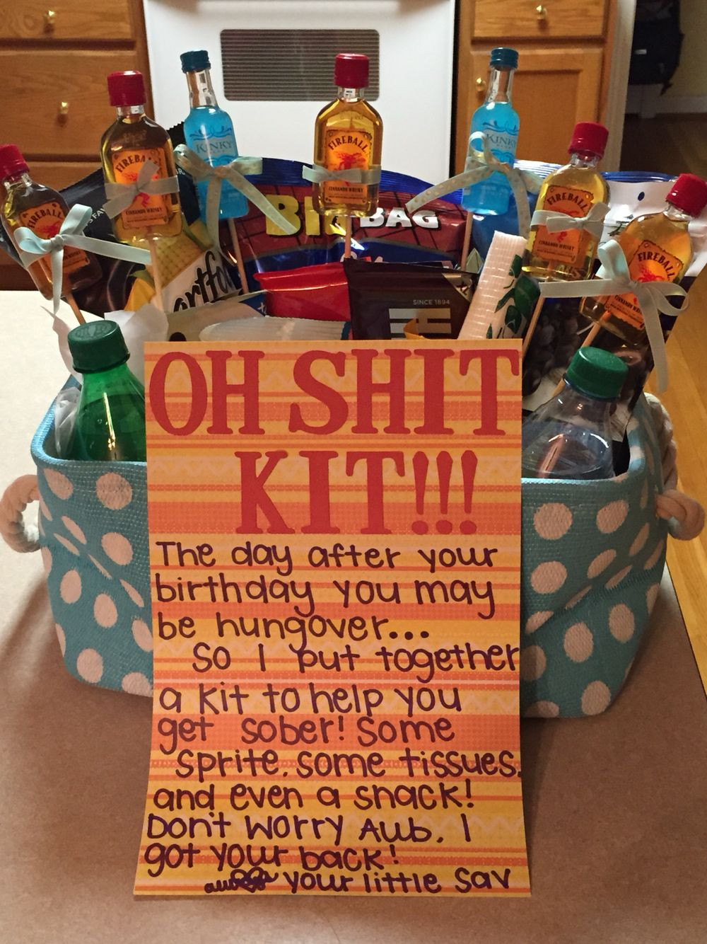 Birthday Gift Ideas For Daughter Turning 21
 21st birthday "Oh Shit Kit" for my big