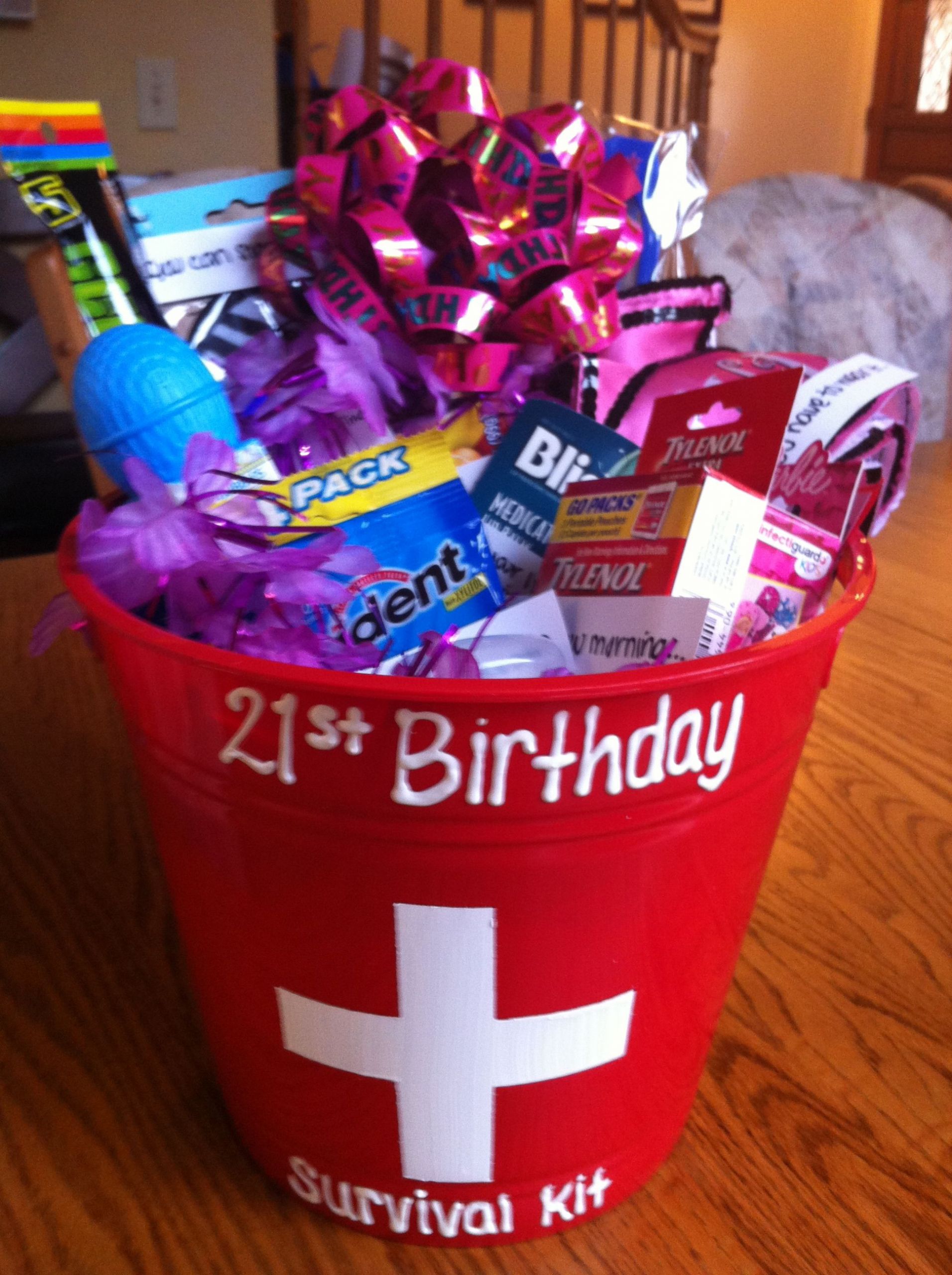Birthday Gift Ideas For Daughter Turning 21
 Gift basket My daughter made this for my daughter her