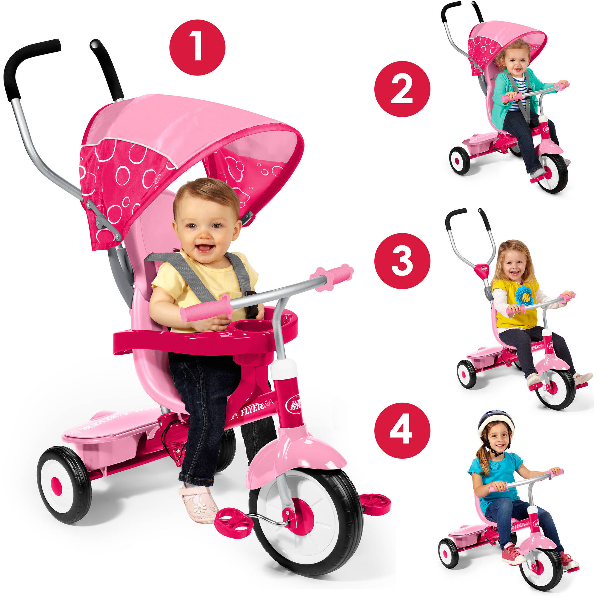 Birthday Gift Ideas For One Year Old Baby Girl
 Radio Flyer 4 in 1 Girls Trike Tricycle Bike 811P Pink