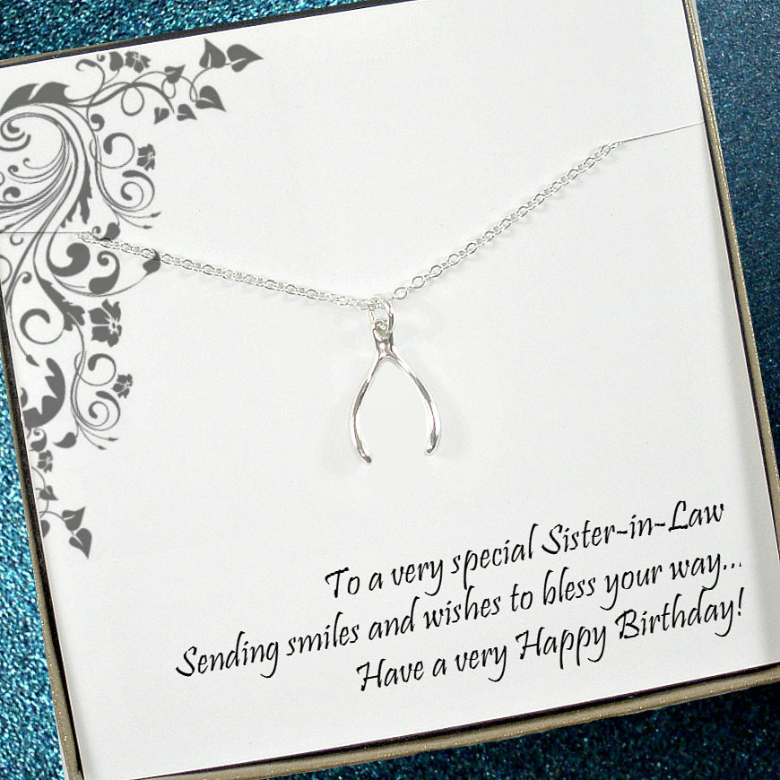 Birthday Gift Ideas For Sister In Law
 Sister in law necklace jewelry Sister in law birthday t