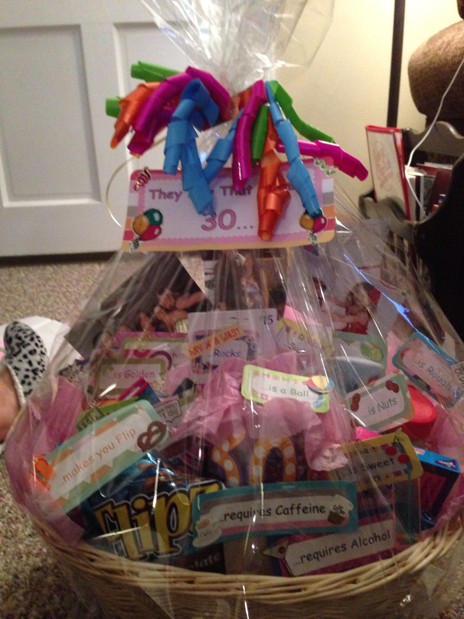 Birthday Gift Ideas For Sister Turning 30
 30th birthday basket They say turning 30