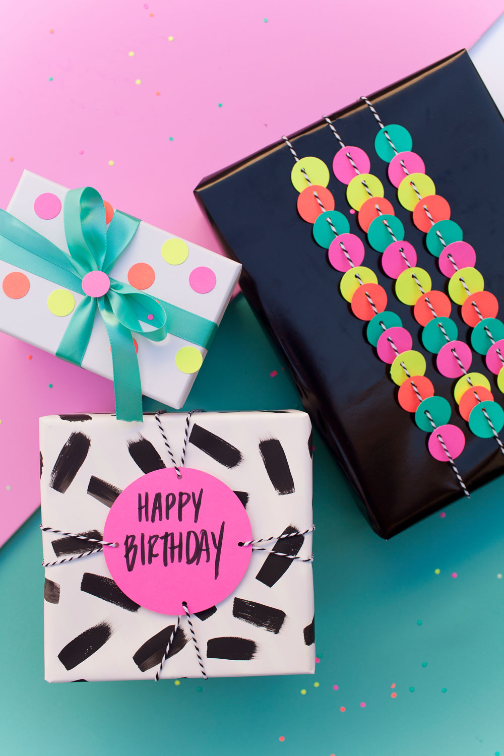 Birthday Gift Wrapping Ideas
 FUN GIFT WRAP IDEAS USING A HOLE PUNCH Tell Love and Party