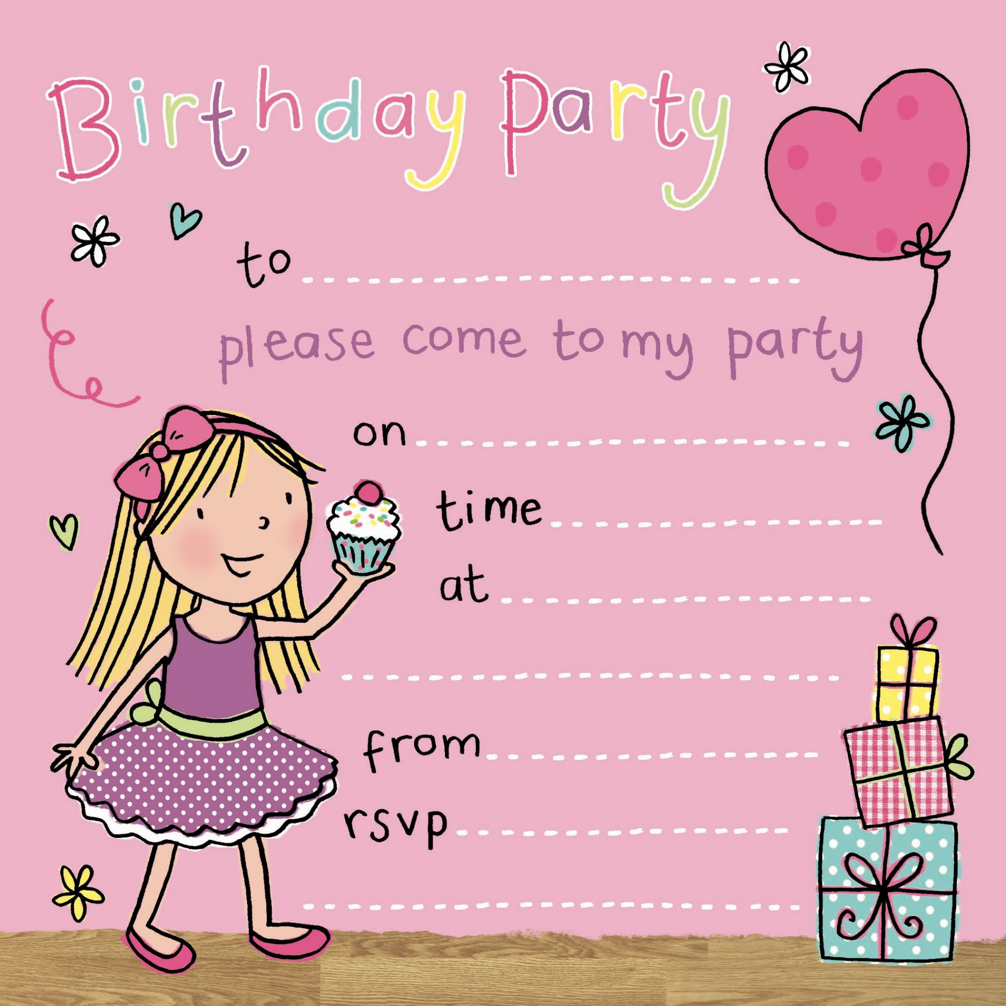 The Best Birthday Girl Invitations - Home, Family, Style and Art Ideas