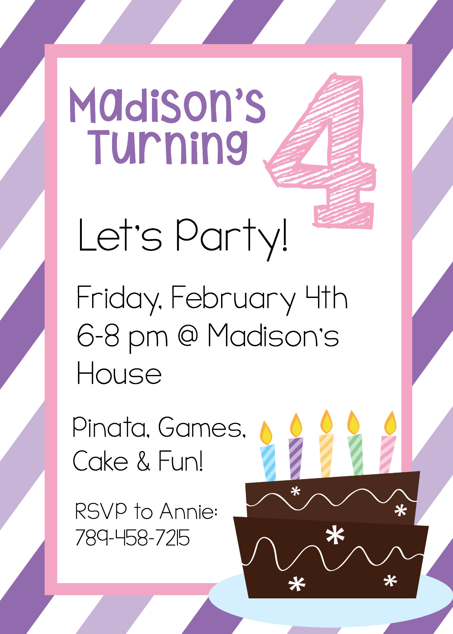 Birthday Girl Invitations
 Free Printable Birthday Invitation Templates