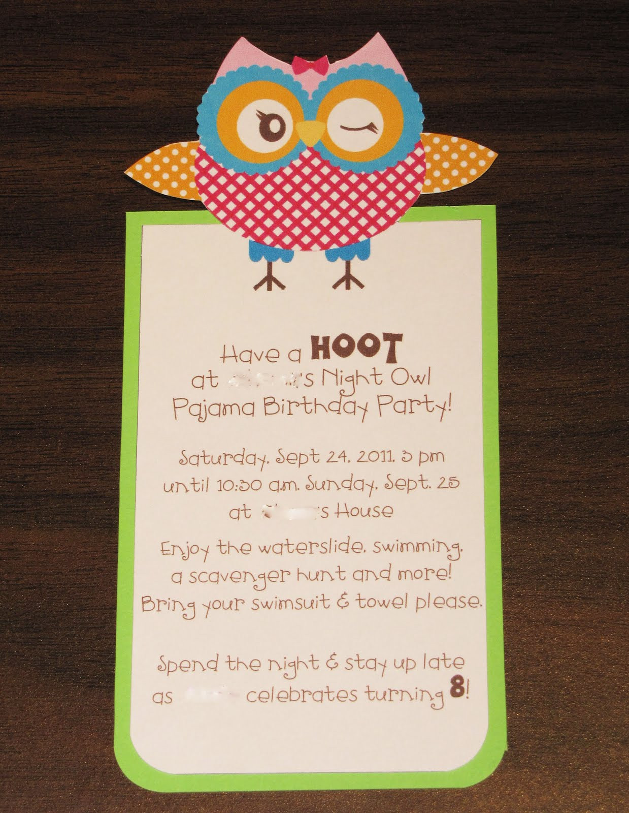Birthday Invitation Quotes
 Jen s Happy Place Owl themed Birthday Party The Invitation