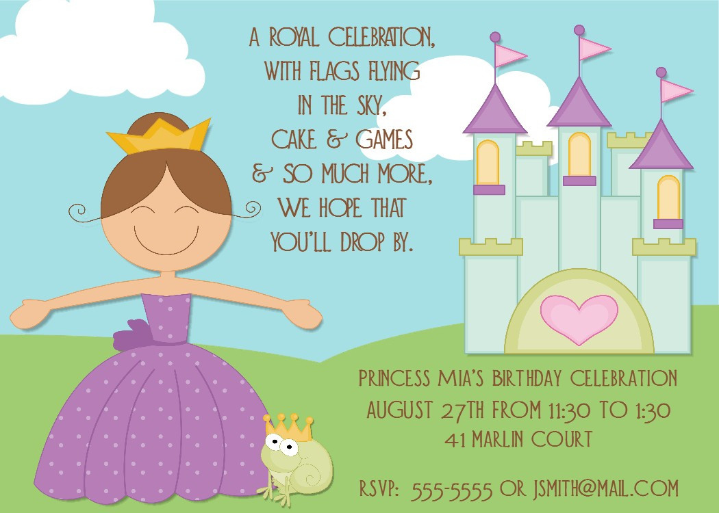 Birthday Invitation Quotes
 Princess Birthday Card Quotes QuotesGram