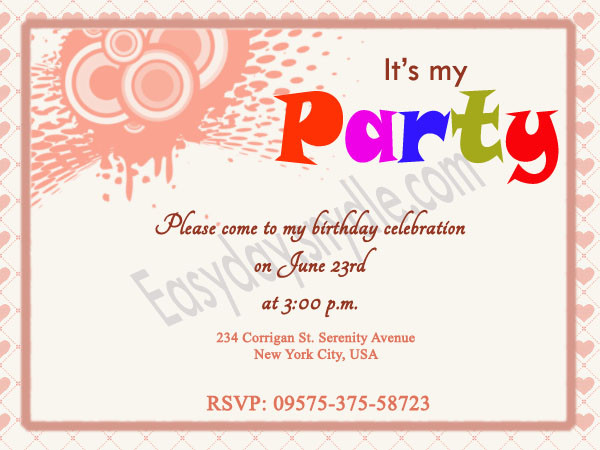 Birthday Invitation Quotes
 Birthday Invitation Wording Easyday