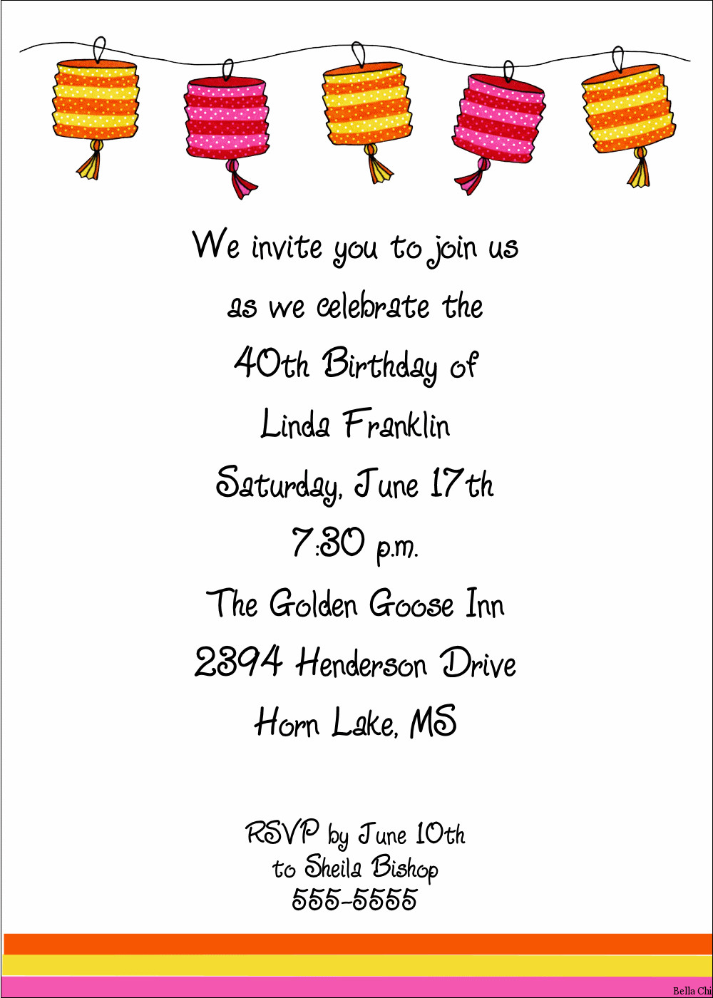 Birthday Invitation Sayings
 Invitations for Birthday Party for Adults