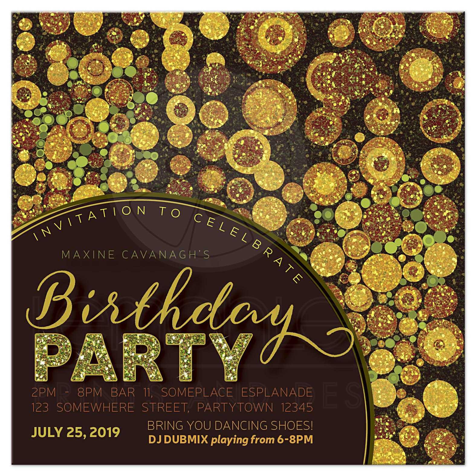 Birthday Invitations For Adults
 Sparkle Grunge Adult Birthday Party Invitation