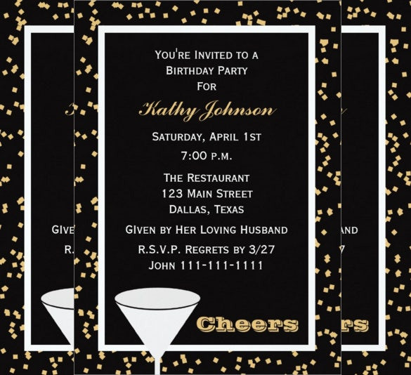 Birthday Invitations For Adults
 40 Adult Birthday Invitation Templates PSD AI Word