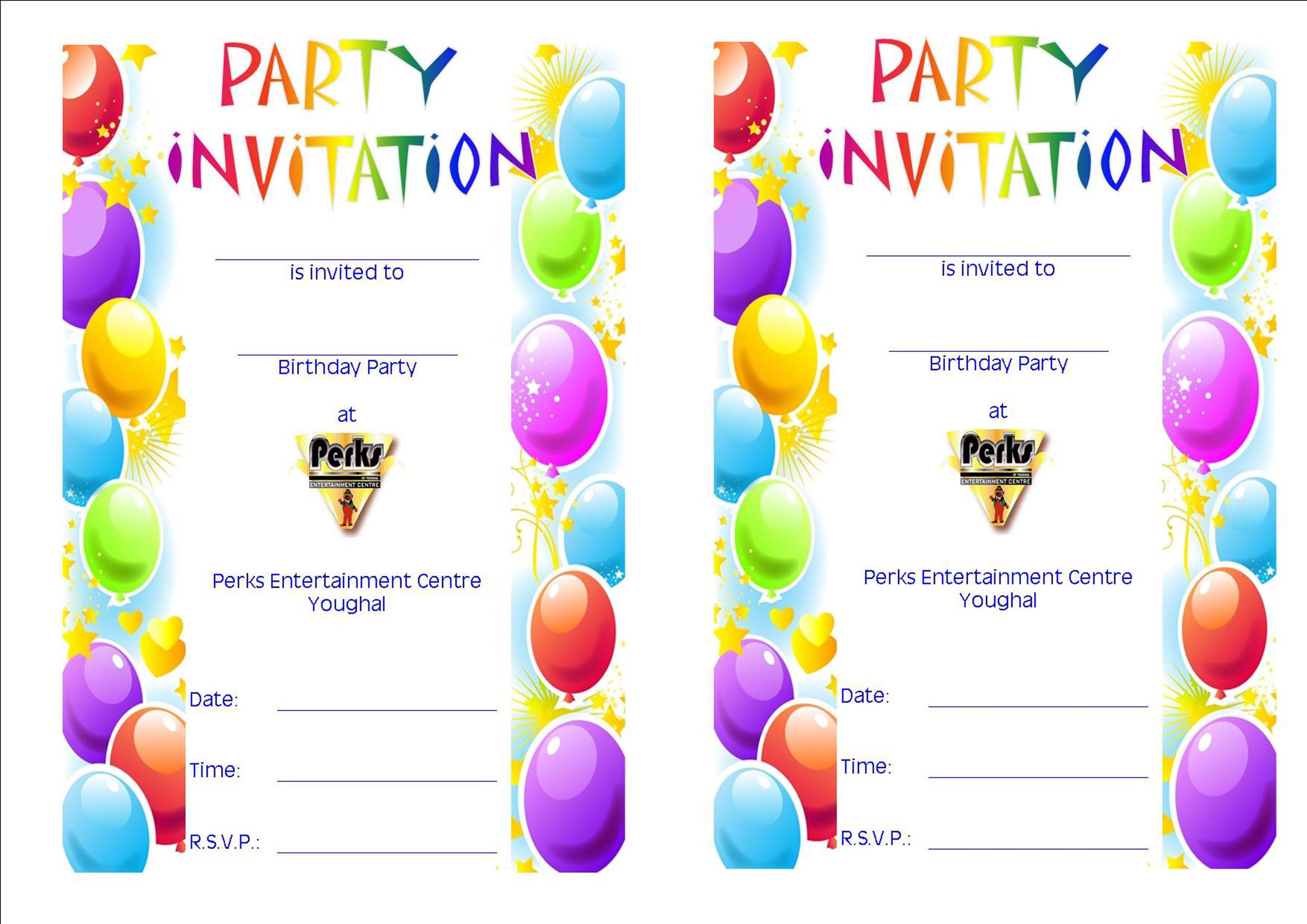 Birthday Invitations Templates
 40 Free Birthday Party Invitation Templates TemplateLab