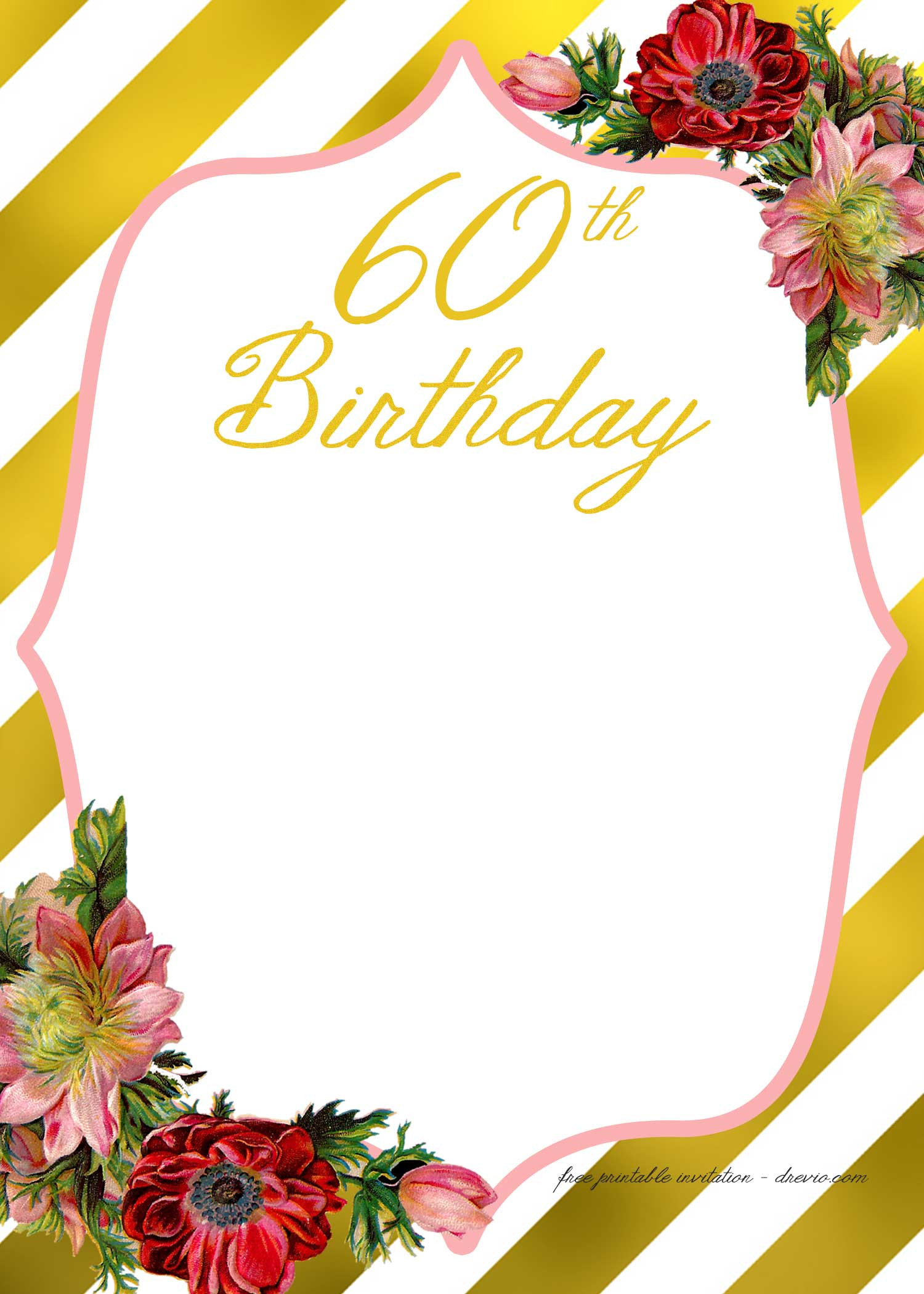 Birthday Invitations Templates
 Adult Birthday Invitations Template for 50th years old