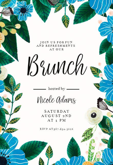 Birthday Lunch Invitation
 Brunch & Lunch Party Invitation Templates Free