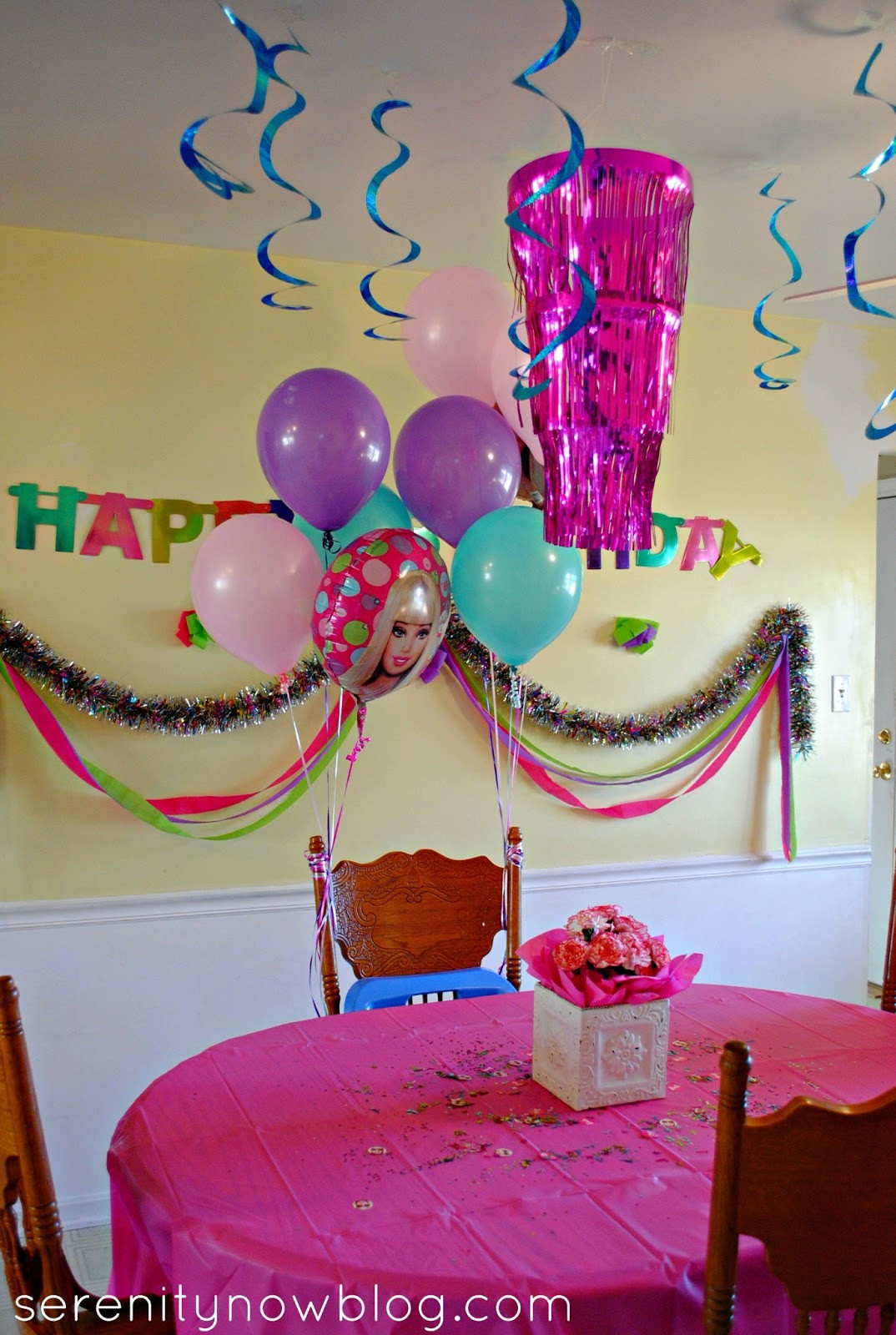 Birthday Party Decorations At Home
 Serenity Now Throw a Barbie Birthday Party at Home