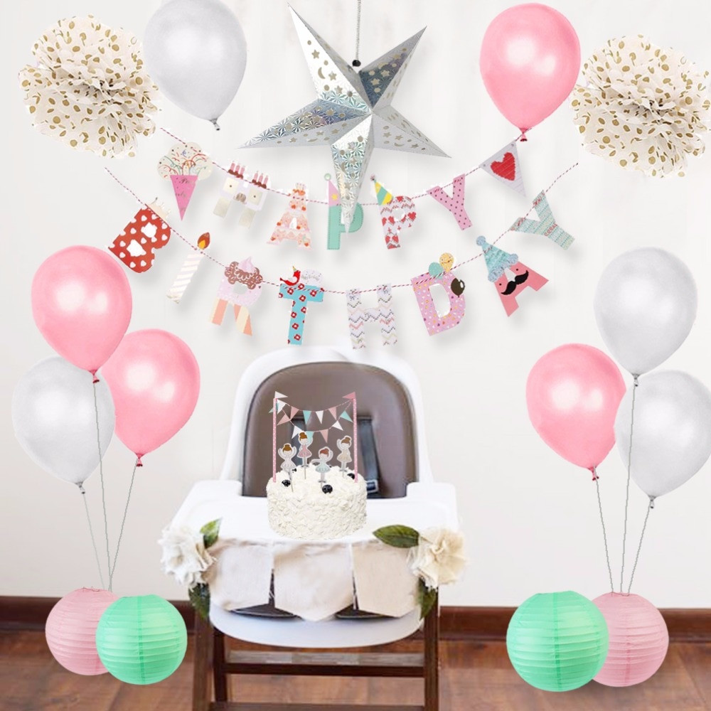 Birthday Party Decorations At Home
 Baby Girl Shower Decorations Lovely Happy Birthday