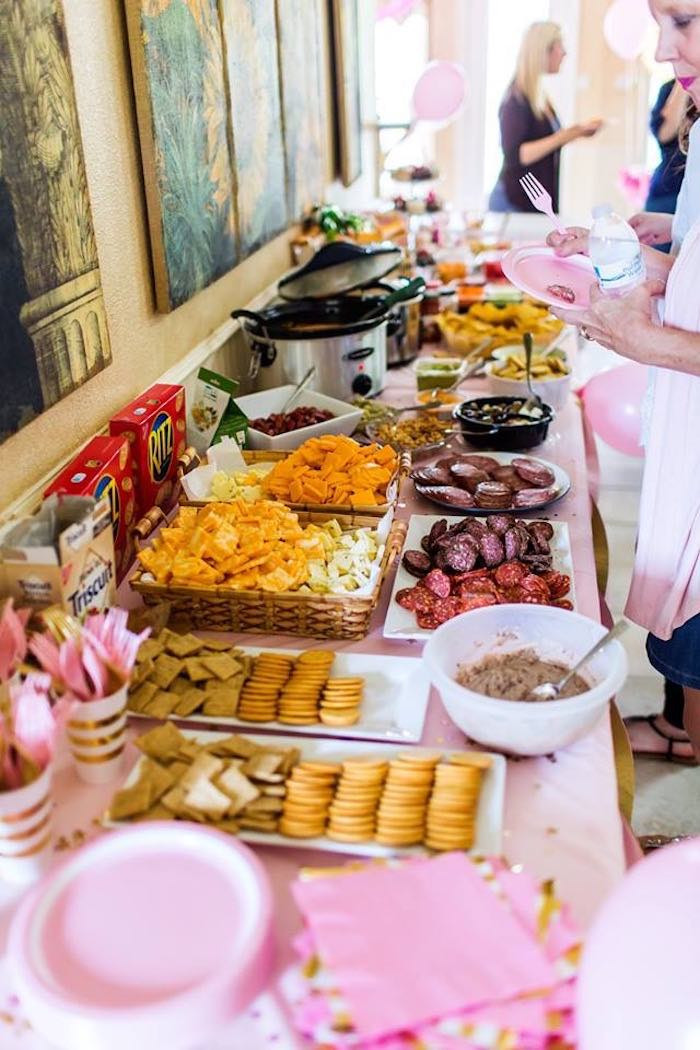 Birthday Party Food Ideas
 Kara s Party Ideas Pink & Gold Cancer Free 1st Birthday