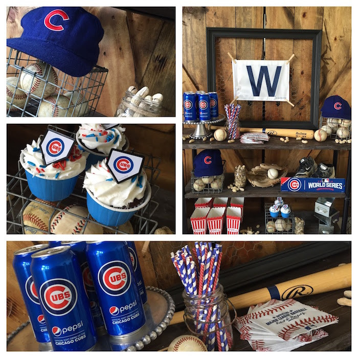 Birthday Party Ideas Chicago Adults
 Kara s Party Ideas Chicago Cubs Baseball Party