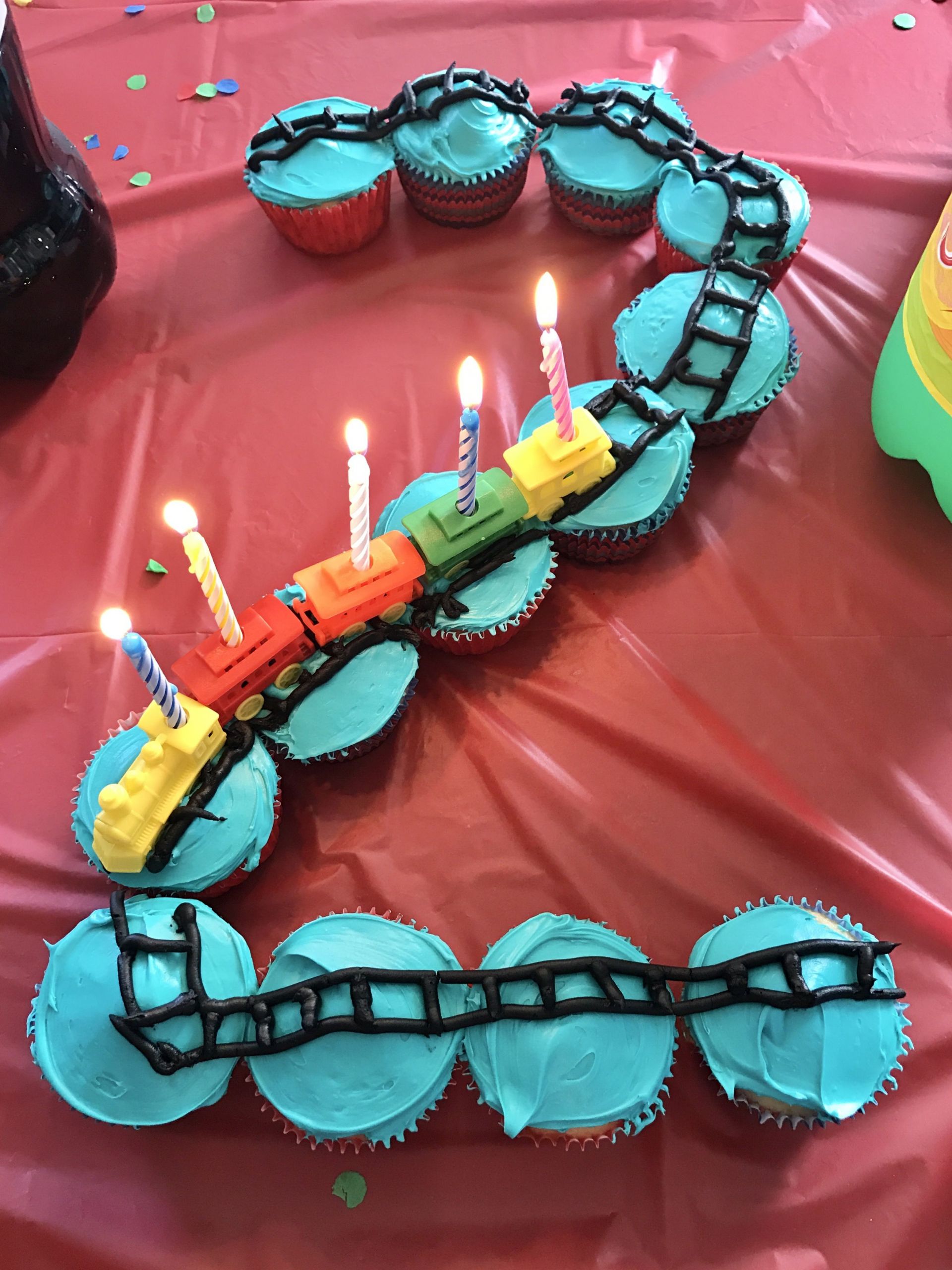 Birthday Party Ideas For 2 Year Old Boy
 Train theme birthday party cupcakes for a two year old