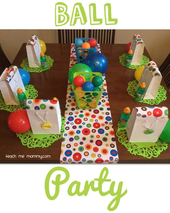 Birthday Party Ideas For 2 Year Old Boy
 Ball Themed Party for a 2 Year Old Teach Me Mommy