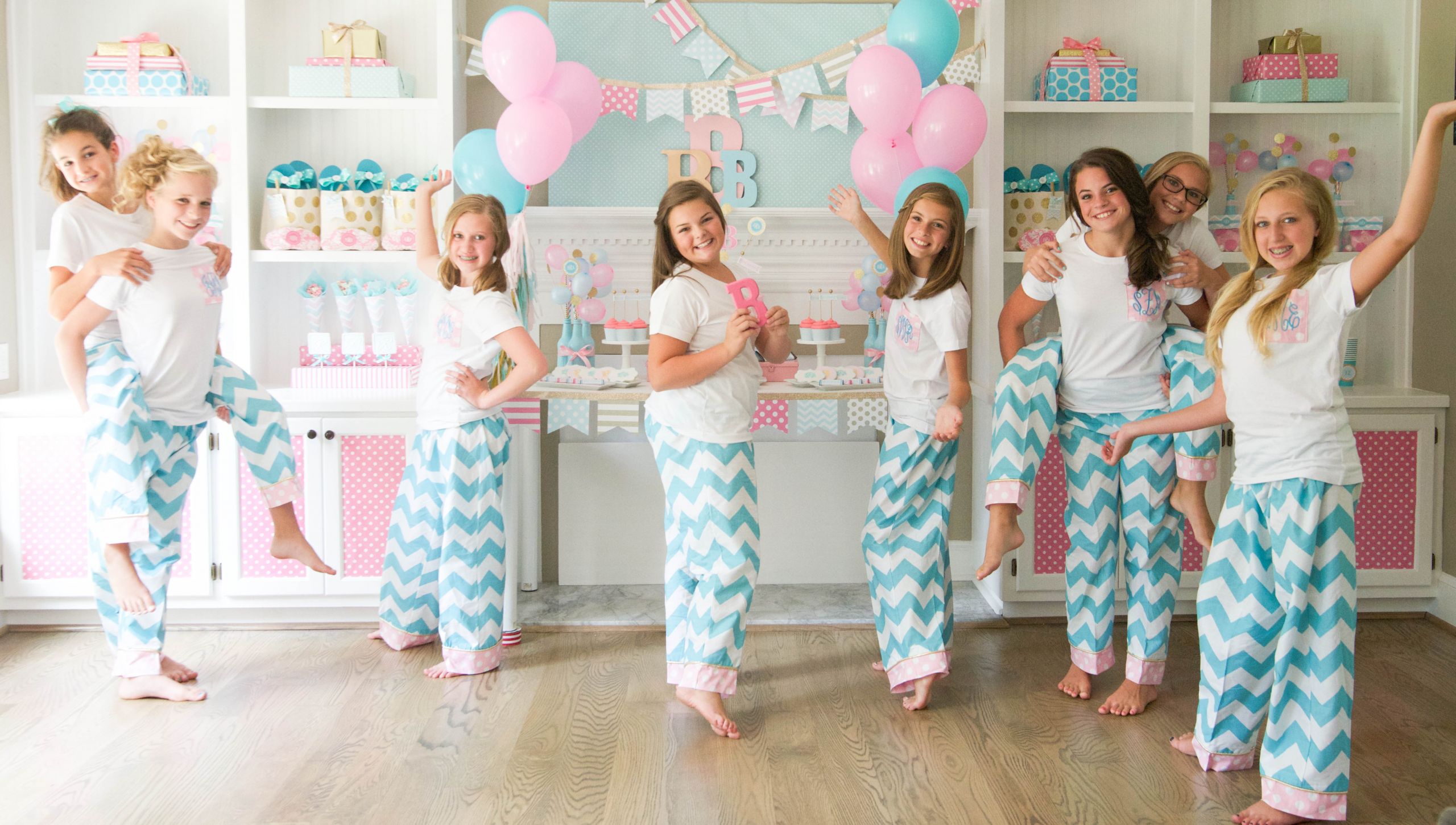 Birthday Party Ideas For Teenage Girl 14
 Brynne s Monogram Slumber Birthday Party for Balloon Time