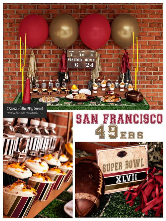 Birthday Party Ideas San Francisco
 49ers Super Bowl Party San Francisco Printable by