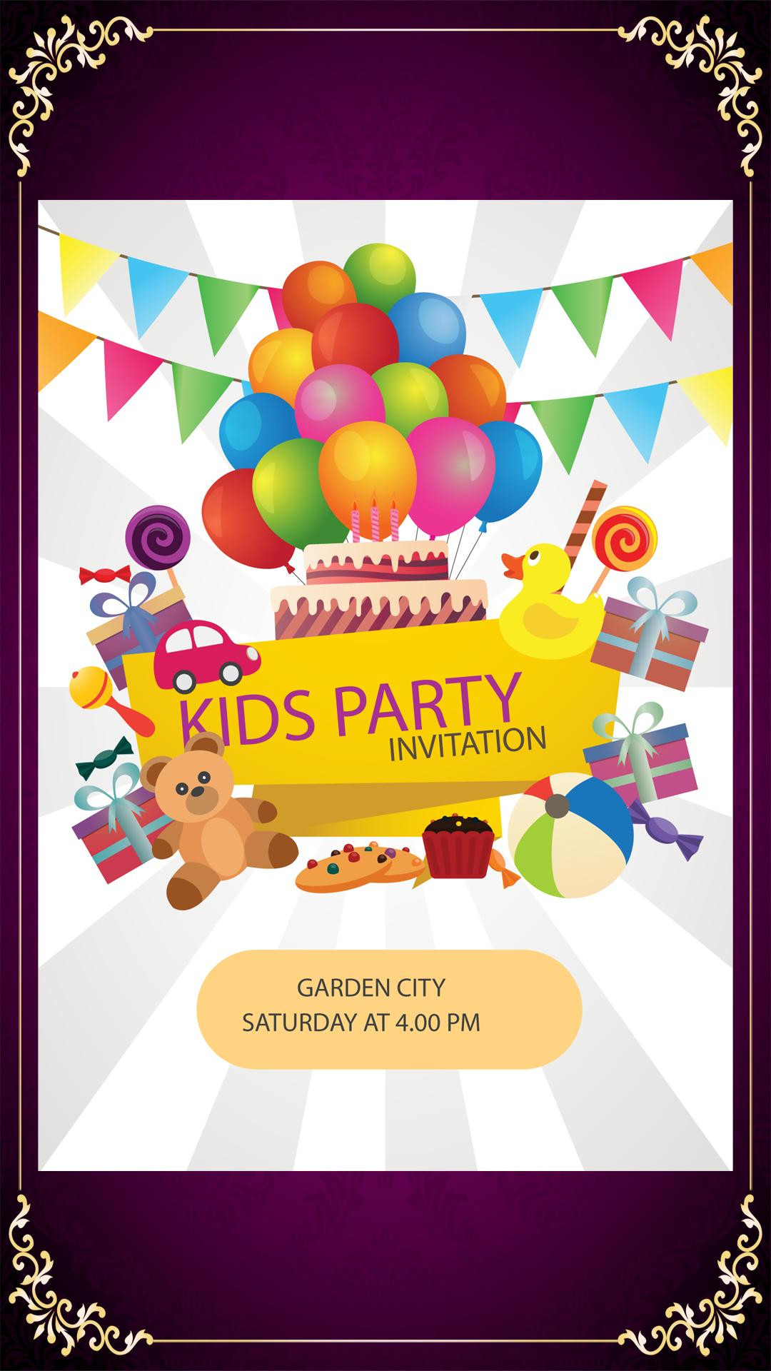 Birthday Party Invitation Maker
 Kids Birthday Party Invitation Maker for Android APK