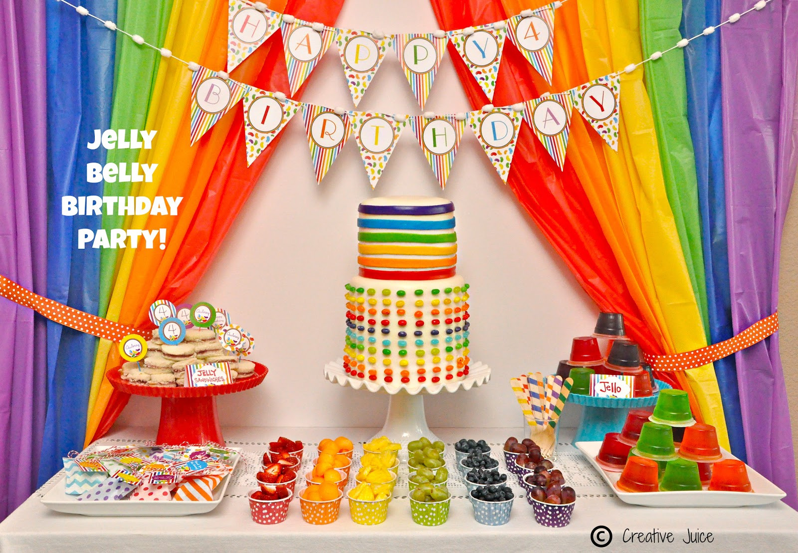 Birthday Party Themes
 PARTIES rainbow jelly bean birthday party Creative Juice