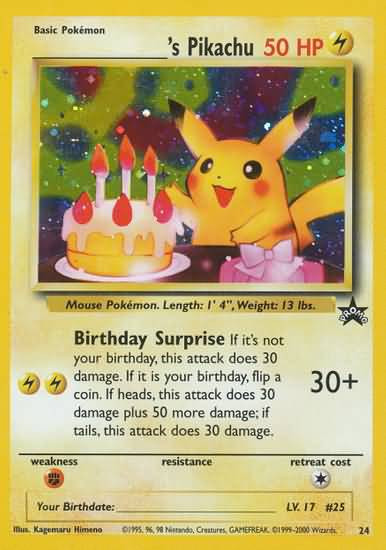 Birthday Pikachu Card
 Entertaining Pokemon Cards