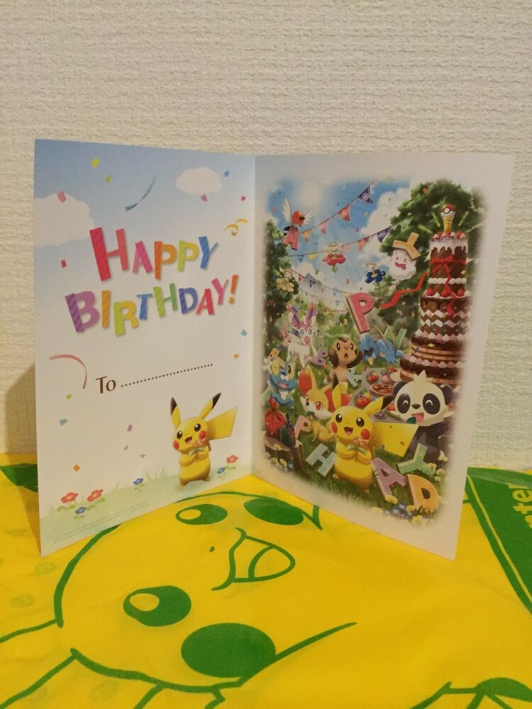 Birthday Pikachu Card
 Rere NEW JAPAN Mega Tokyo Pikachu Pokemon center