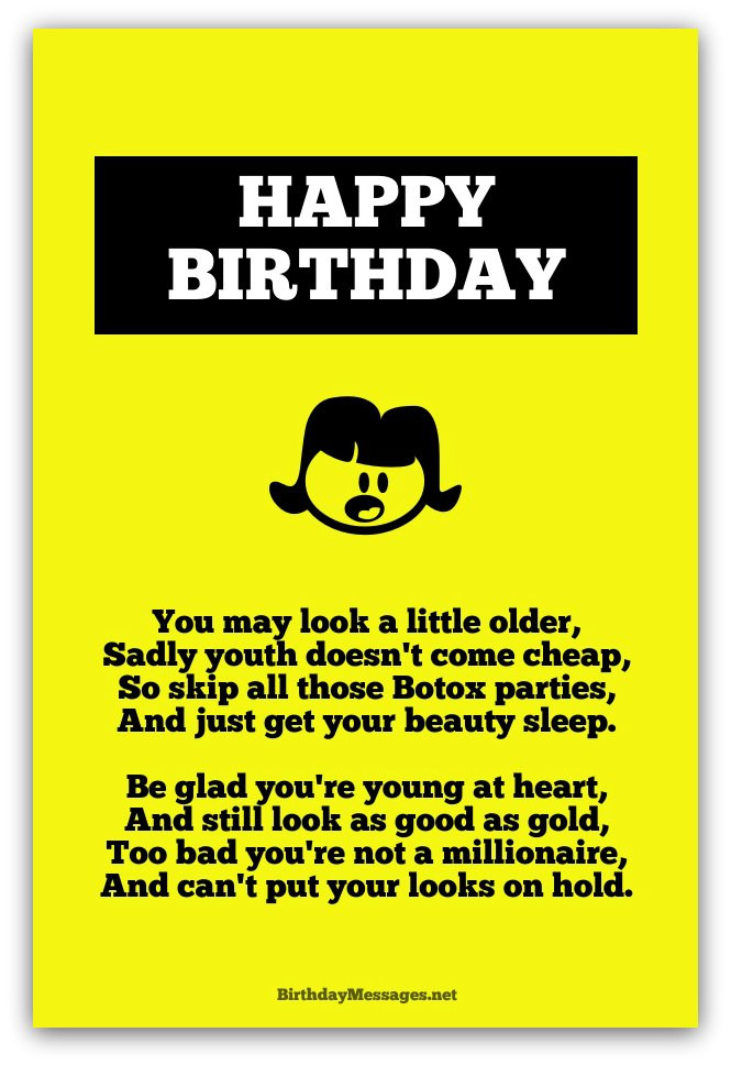 Birthday Poems For Friends Funny
 Funny Birthday Poems Funny Birthday Messages