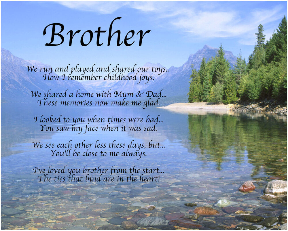 Birthday Quotes For Brother From Sister
 Personalised Brother Poem Birthday Christmas Christening