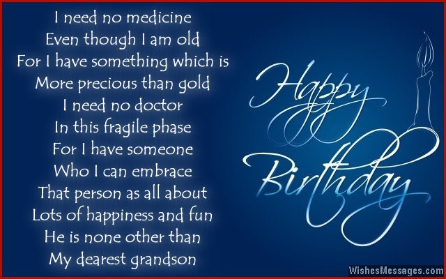 Birthday Quotes For Grandson
 Birthday poems for grandson – WishesMessages