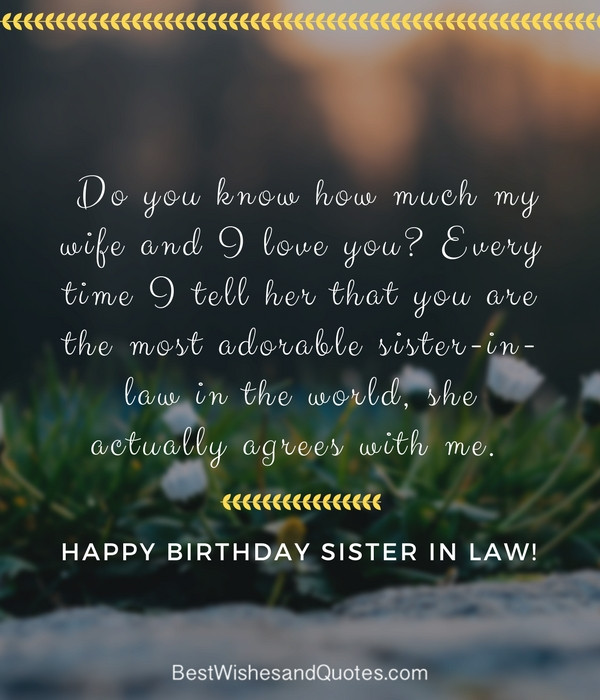 Birthday Quotes For Sister In Law
 Happy Birthday Sister in Law 30 Unique and Special