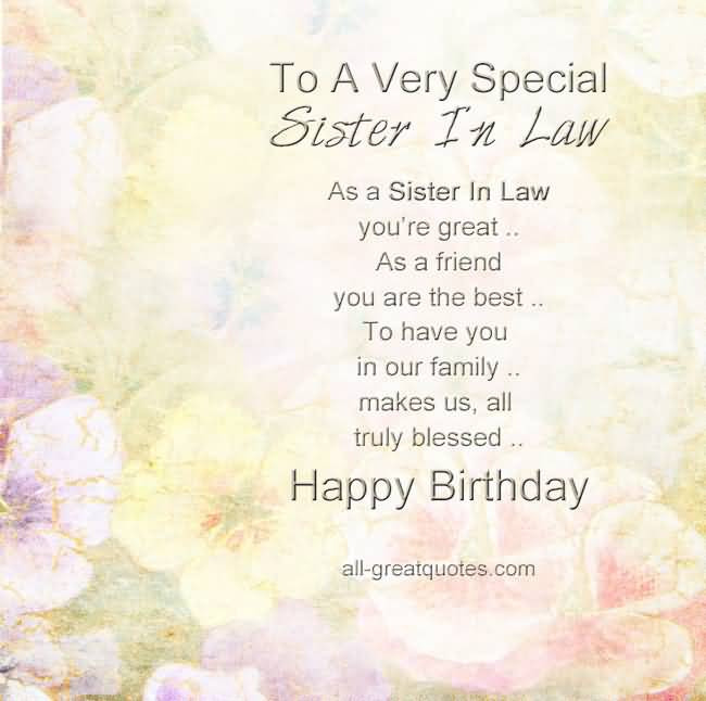 Birthday Quotes For Sister In Law
 Birthday Wishes For Sister In Law Page 10