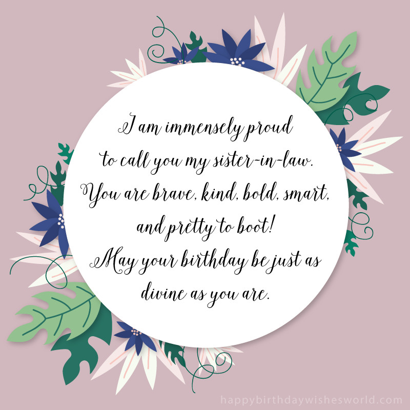 Birthday Quotes For Sister In Law
 210 Ways to Say Happy Birthday Sister in Law The only