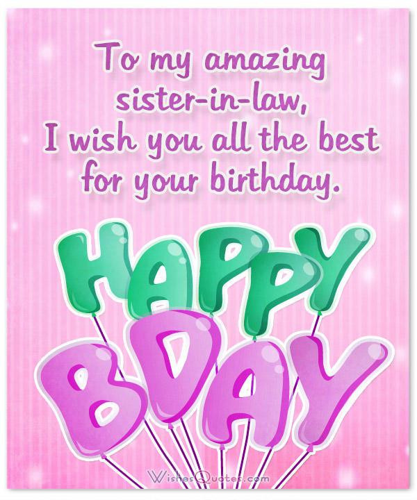 Birthday Quotes For Sister In Law
 Sister In Law Birthday Messages and Cards By WishesQuotes