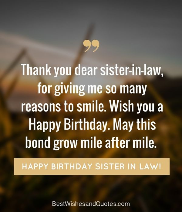 Birthday Quotes For Sister In Law
 23 best Happy Birthday Sister in Law images on Pinterest
