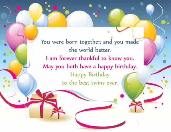 Birthday Quotes For Twins
 Happy Birthday Twins Wishes & Quotes 2HappyBirthday