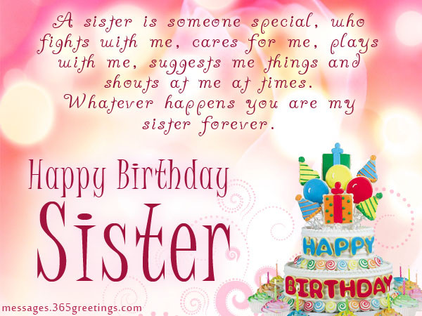 Birthday Quotes For Your Sister
 Birthday wishes For Sister that warm the heart