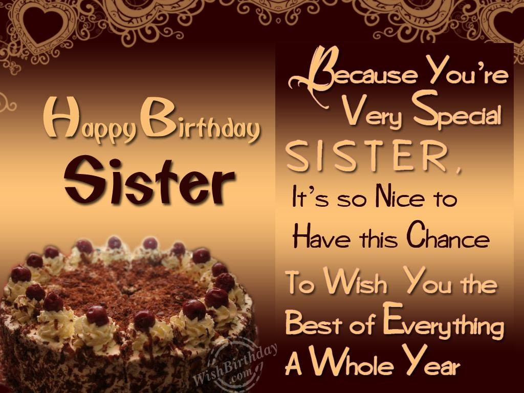 Birthday Quotes For Your Sister
 Happy Birthday wishes messages for Sister HD Wallpaper