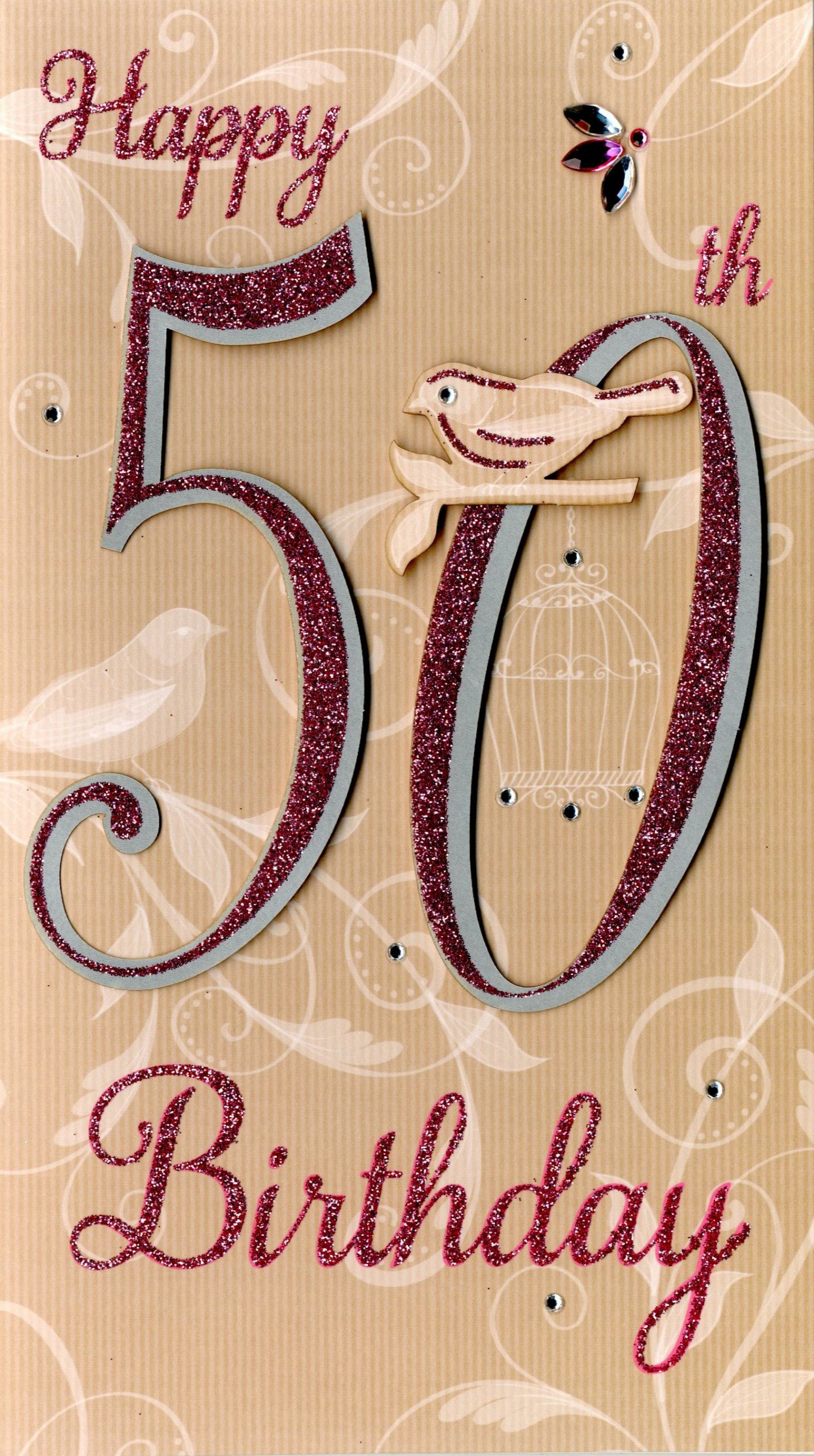 Birthday Wishes 50th
 Happy 50th Birthday Greeting Card