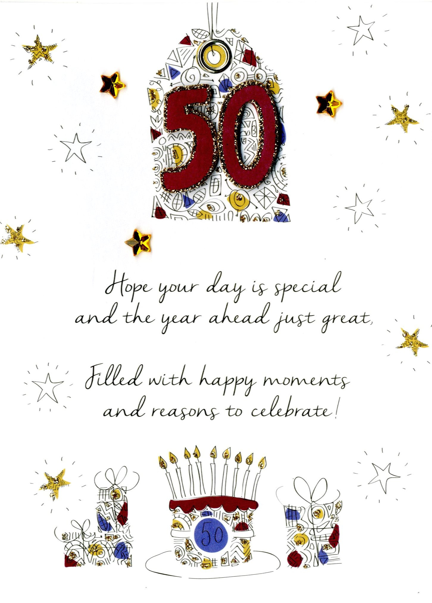 Birthday Wishes 50th
 Male 50th Birthday Greeting Card Second Nature Just To Say