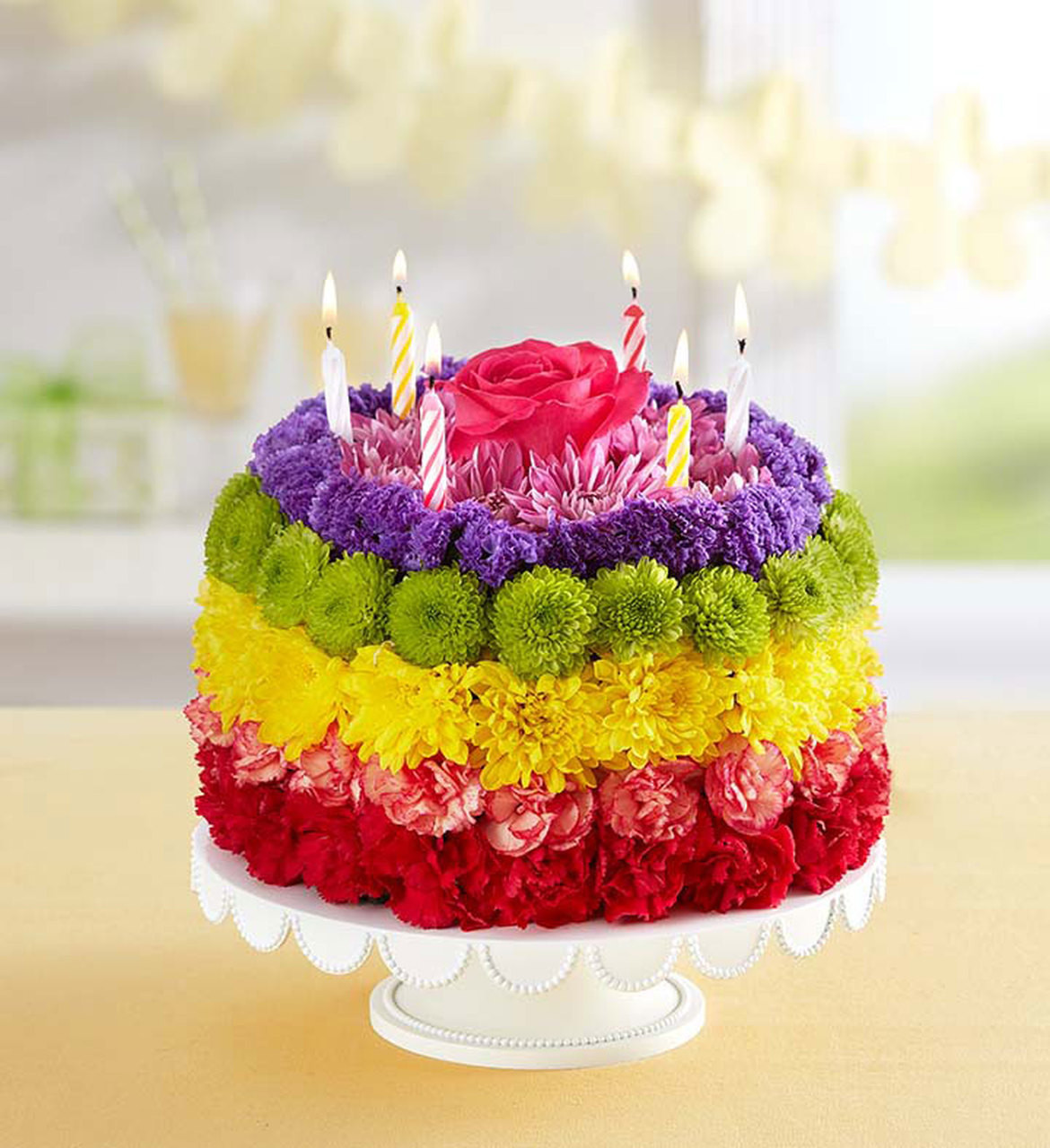 Birthday Wishes Cake
 Birthday Wishes Flower Cake™ Rainbow