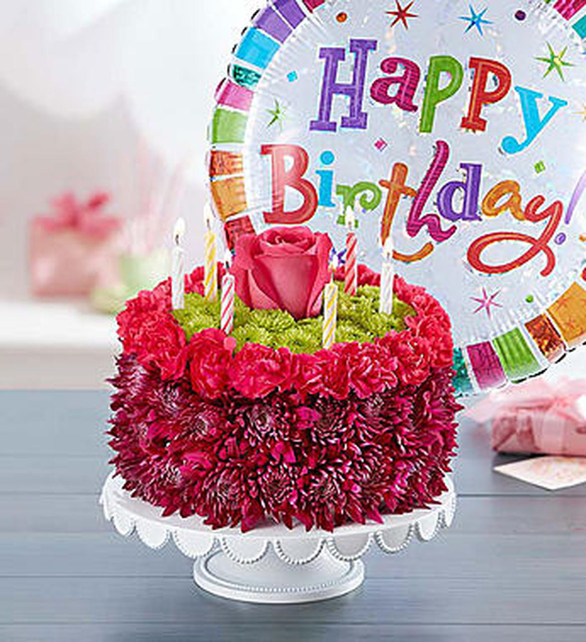 Birthday Wishes Cake
 Birthday Wishes Flower Cake Purple Conroy s Flowers Cypress